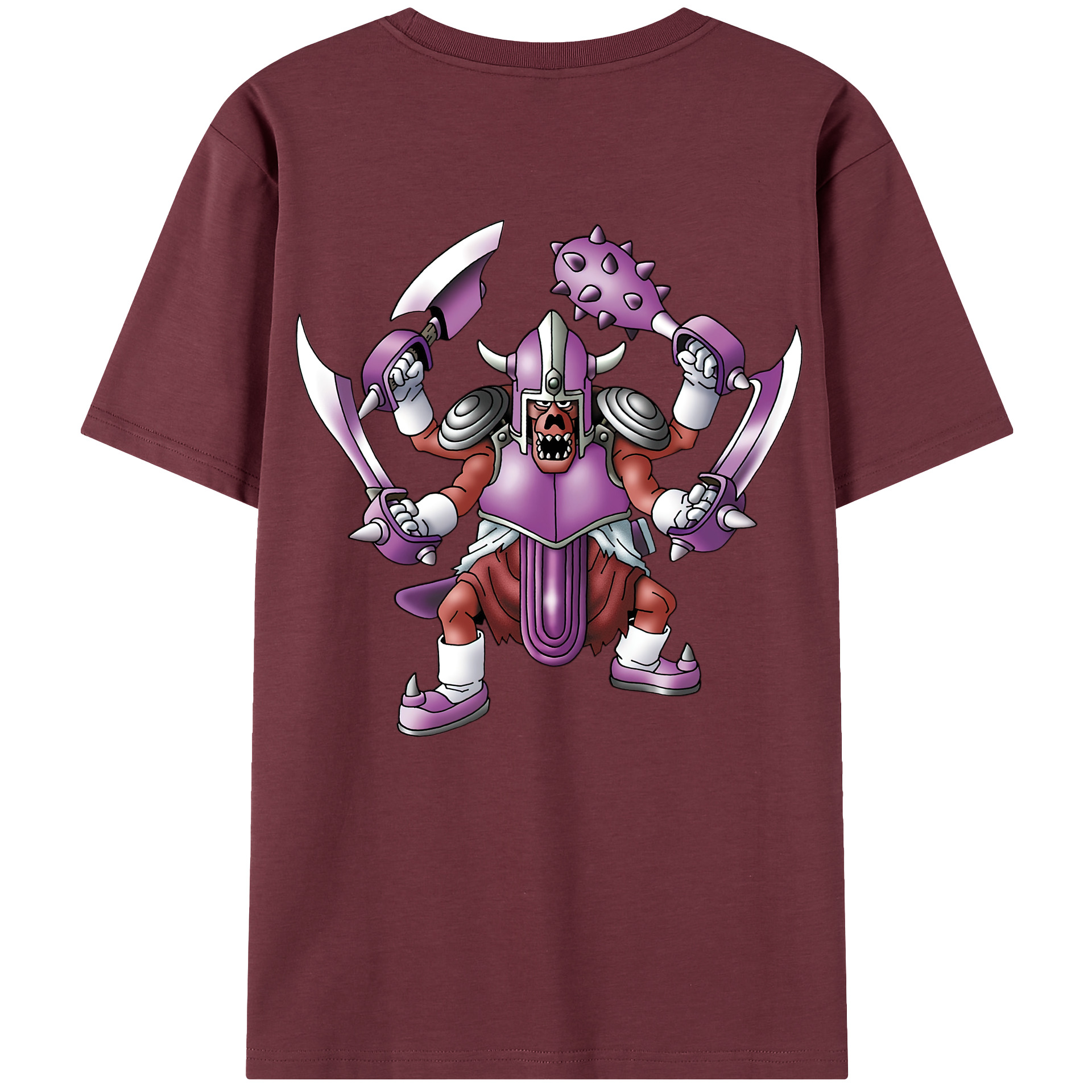 （画像用） ドラゴンクエスト Doragon Kuesuto Dragon Quest 綿100％半袖Tシャツ（背面プリント）
